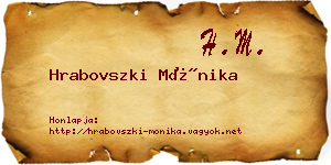 Hrabovszki Mónika névjegykártya